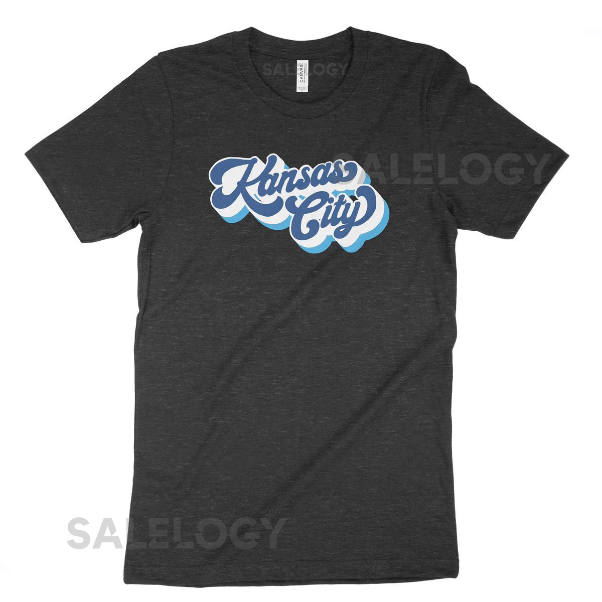 Groovy Kansas City Vintage Tri-color KC Luv KC Royals Tee_303