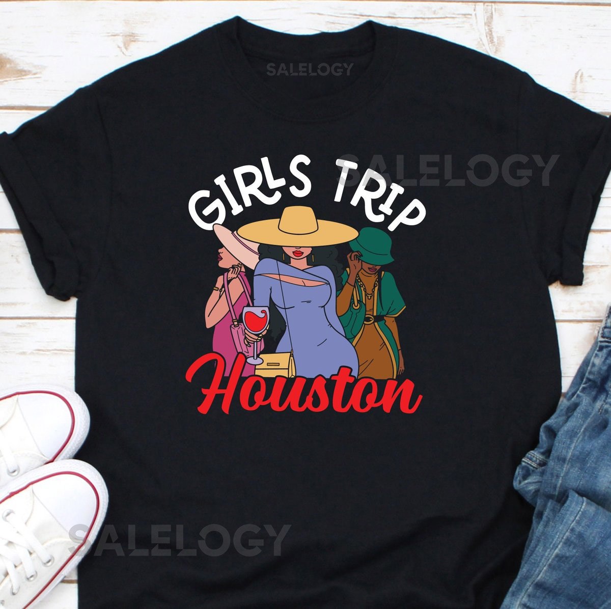 Girlts Trip Houston Shirt Travel To Houston Shirt TX Girls Trip Shirt Texas Home State Souvenir Shirt Houston Trip Shirt Girl's W_163