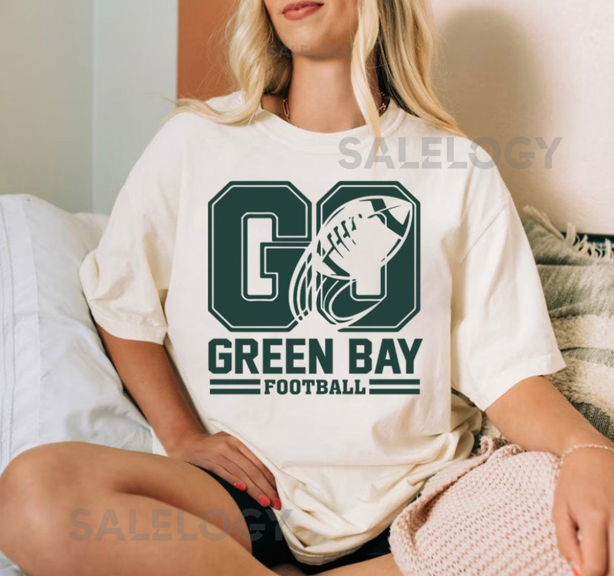 Go Green Bay Football Vintage Comfort Color Tshirt Green Bay Football Team Shirt Lets Go Green Bay Tee American Football Gameday Shirt_358