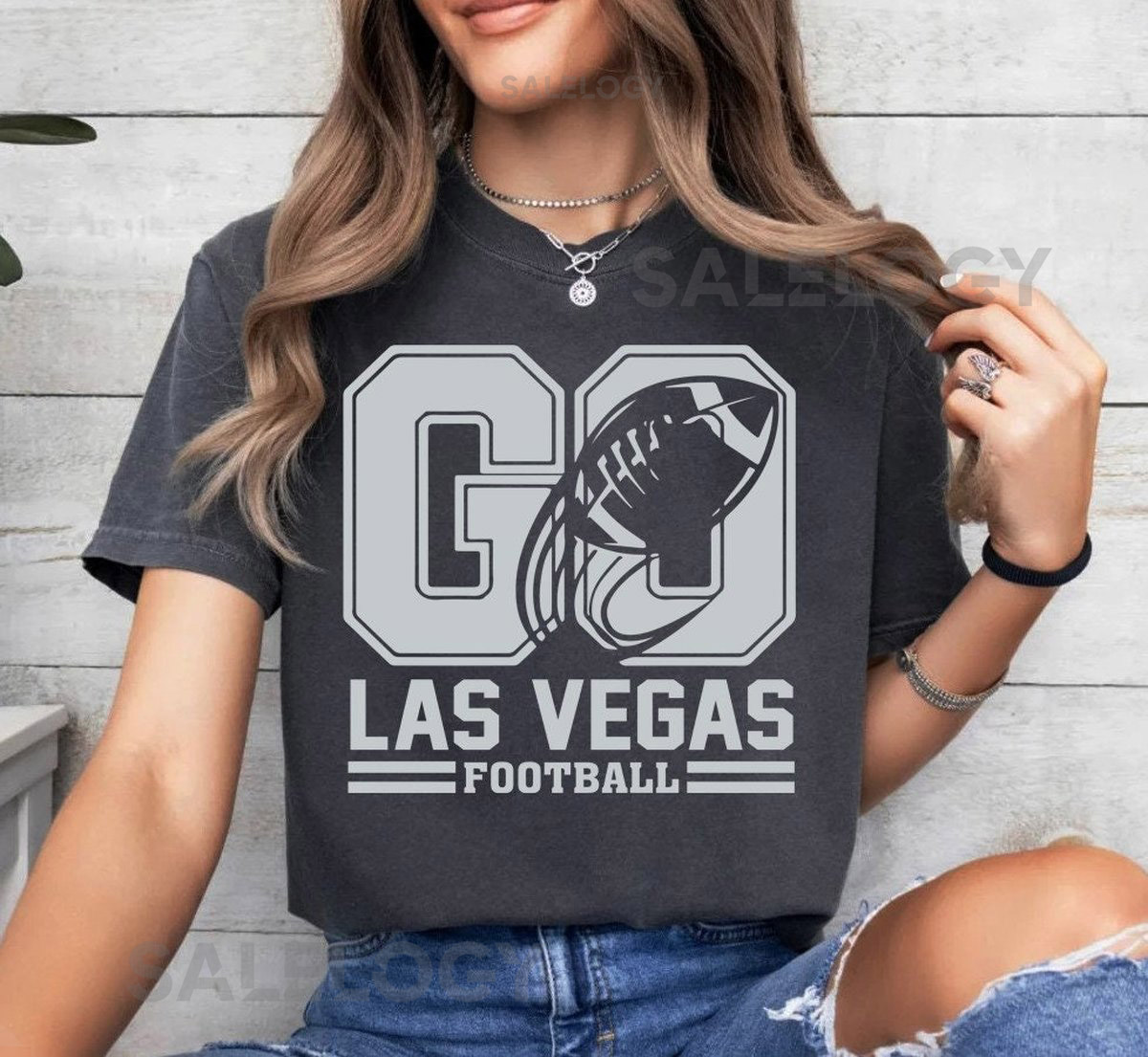 Go Las Vegas Football Vintage Comfort Color Tshirt Las Vegas Football Team Shirt American Football Gameday Shirt Sports Tee For Her_179