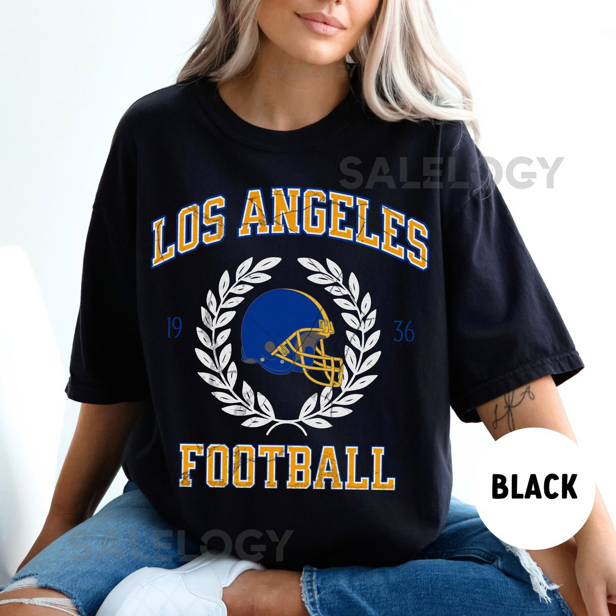 Comfort Colors Los Angeles Football Shirt LA Football shirt Vintage Los Angeles Football Shirt Ram Shirt LA Ram Shirt Nacua Shirt_110