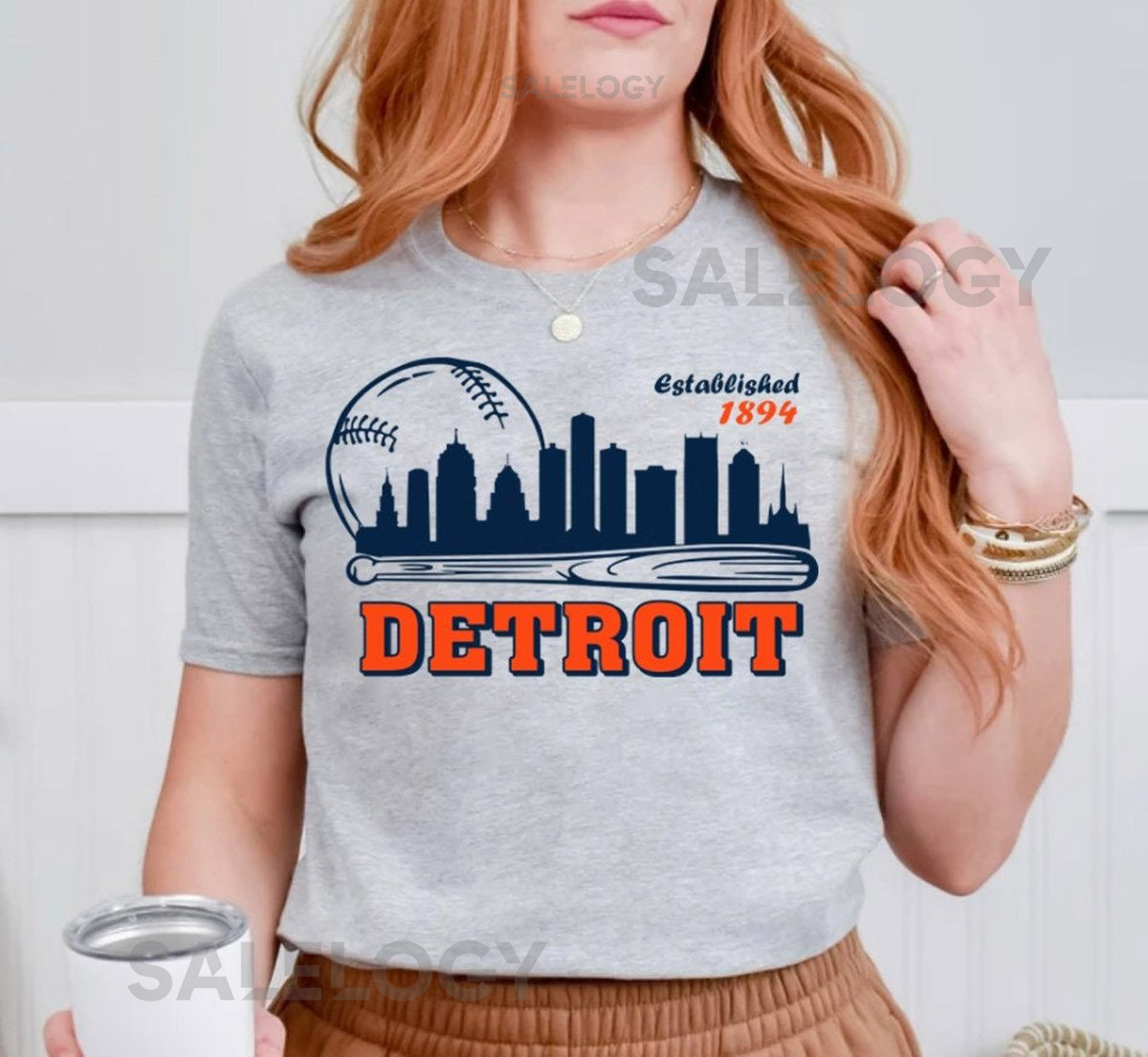 Detroit Baseball Cityscape Minimalist Est 1894 Comfort Color Vintage Tshirt Detroit Baseball Gameday Retro Shirt Sports Tee For Her_112