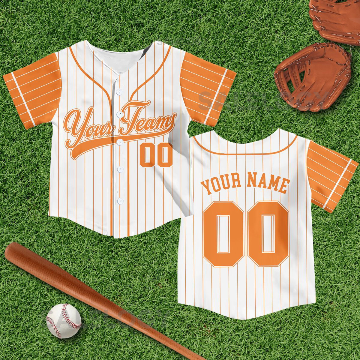 Personalized Team Name Number Pinstripe Baseball Jersey Custom Stripe Line Color Youth Kid Baseball Jersey Kids Birthday Jersey_691