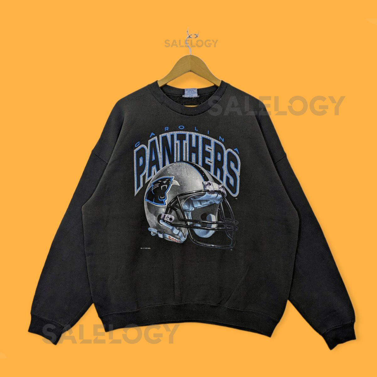 Vintage 90s Carolina Panthers sweatshirt Carolina Panthers crewneck Carolina Panthers sweater pullover streetwear black colour size x-large_933