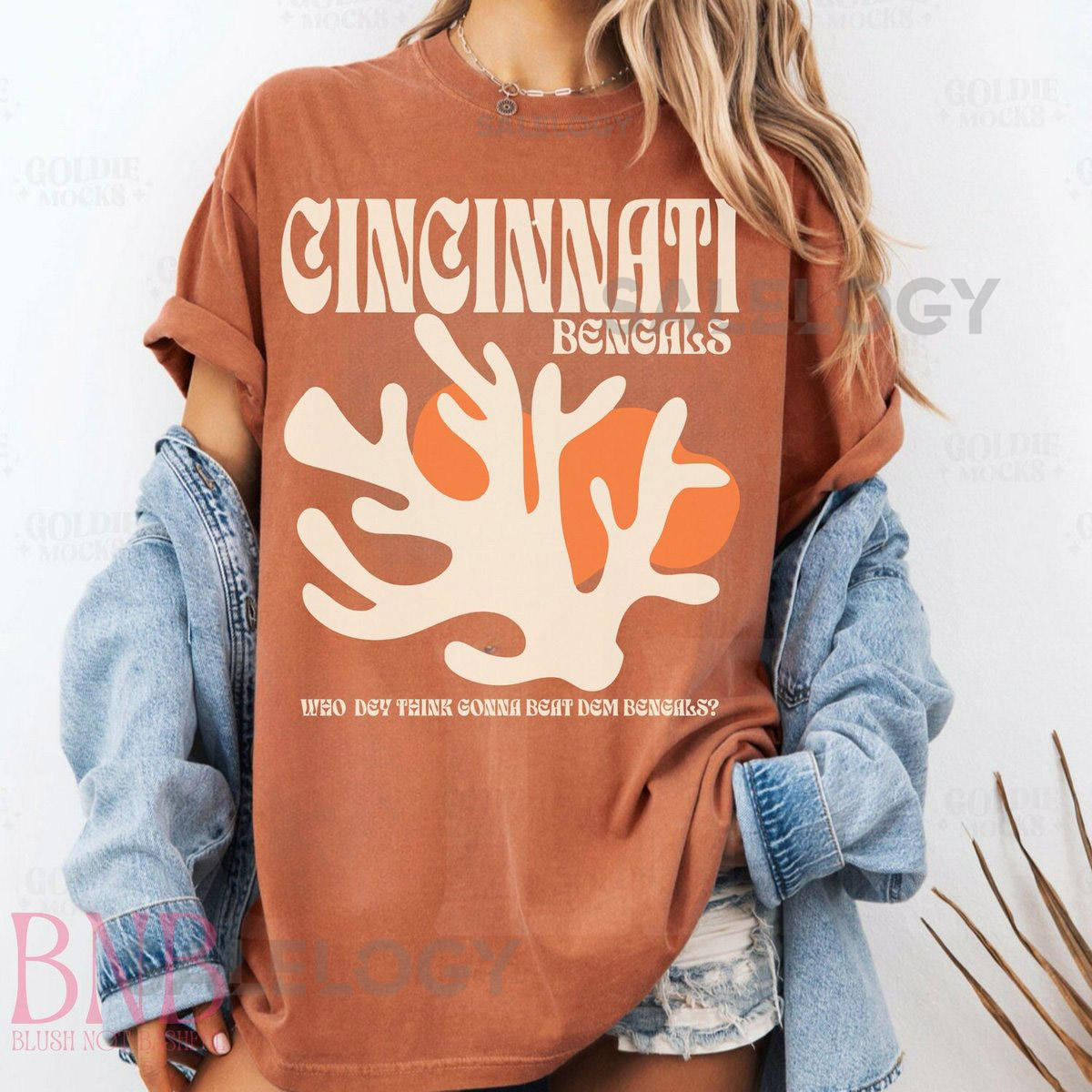 Cincinnati Football Almafi Aesthetic Game Day Tee Comfort Colors Bengals Shirt_516