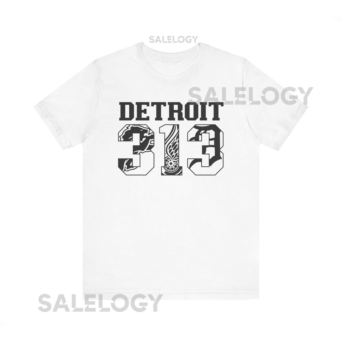Detroit 313 sports inspired Tigers Lions Red Wings Unisex Jersey Short Sleeve Tee_106