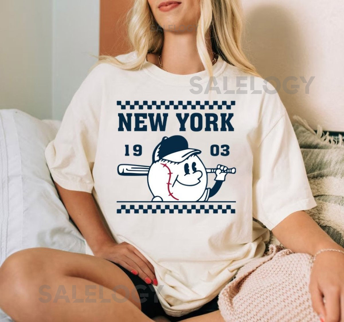 New York Baseball Cute Ball Est 1903 Comfort Color Unisex Tshirt New York Baseball Gameday Vintage Shirt NYC Sports Shirt For Fans_653