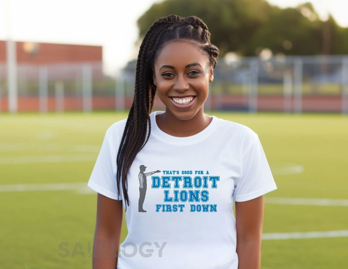 Detroit Lions First Down Shirt Funny T-shirt Lions Shirt Football Tee Michigan Gift for him Gift for her Unisex Softstyle T-Shirt_220