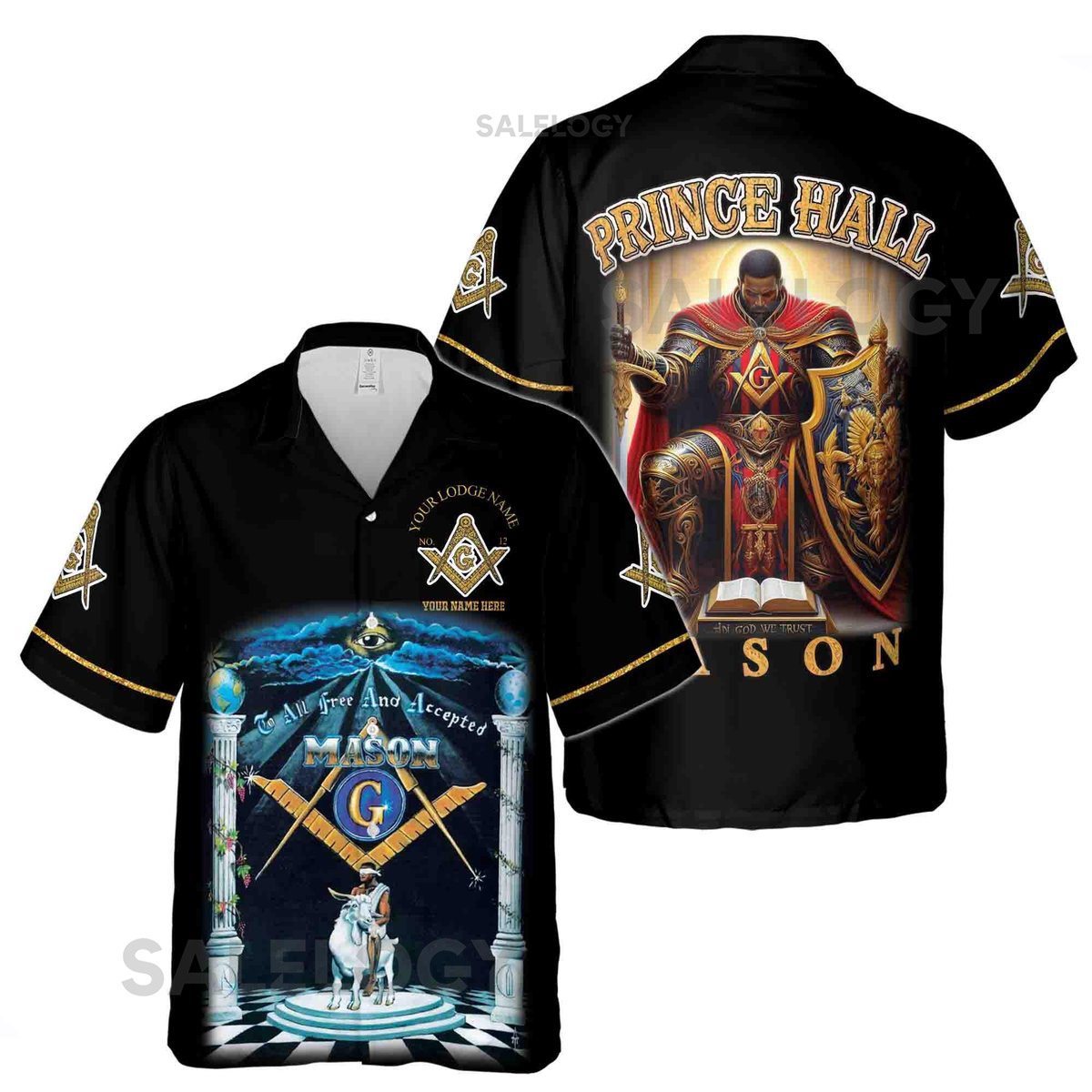 Customize Name Riding The Goat FAM Prince Hall Mason Hawaiian Shirt S-5XL_28