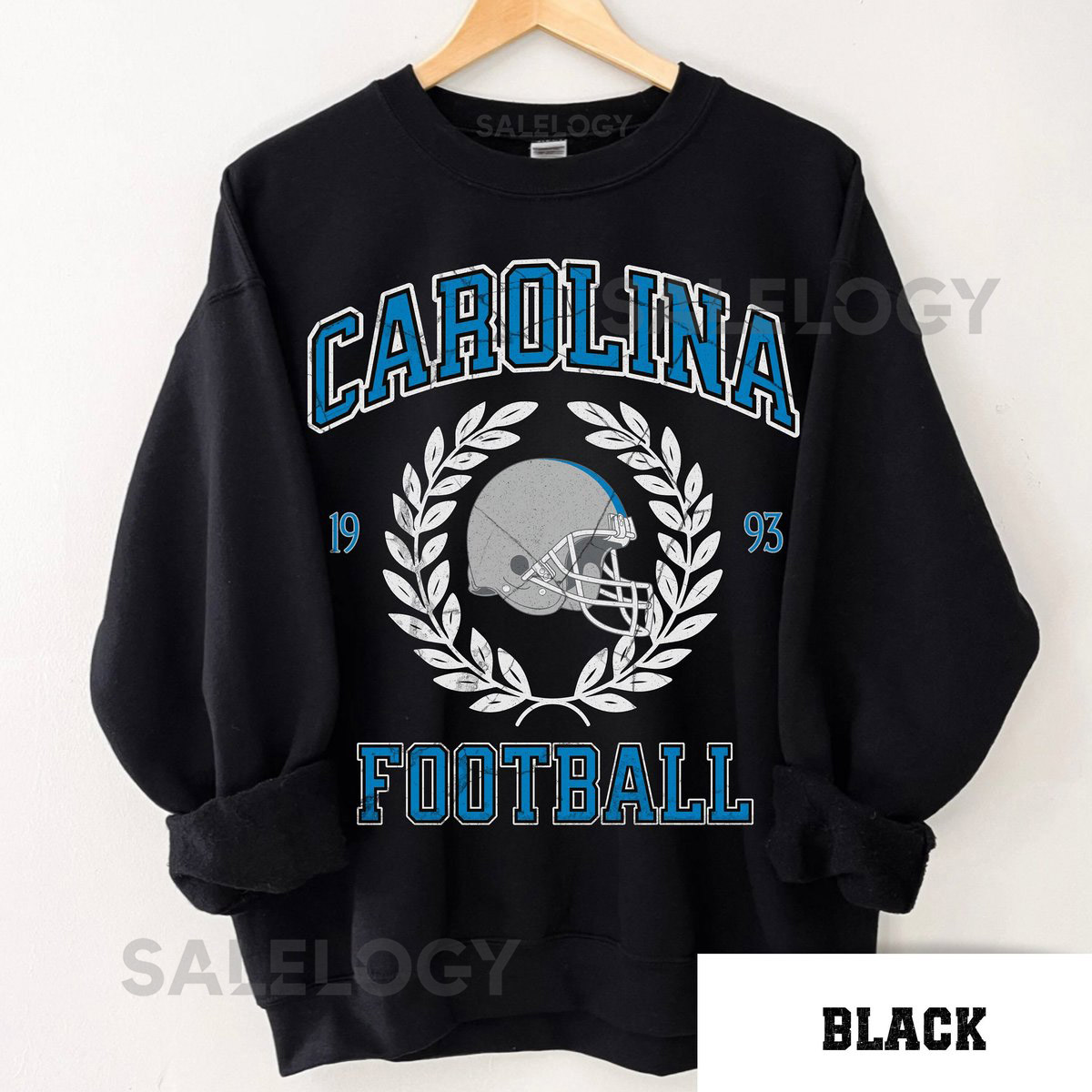 Carolina Football Sweatshirt Vintage Panther Football Crewneck Retro Carolina Football Shirt Panther Football Gift Carolina Sweatshirt_370