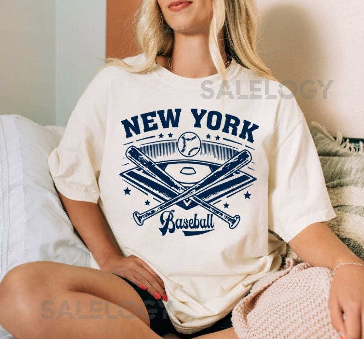 New York Baseball Comfort Color Vintage Style Unisex Tshirt New York Baseball Gameday Retro 90s Shirt NYC Sports Tee For Her For Him_652