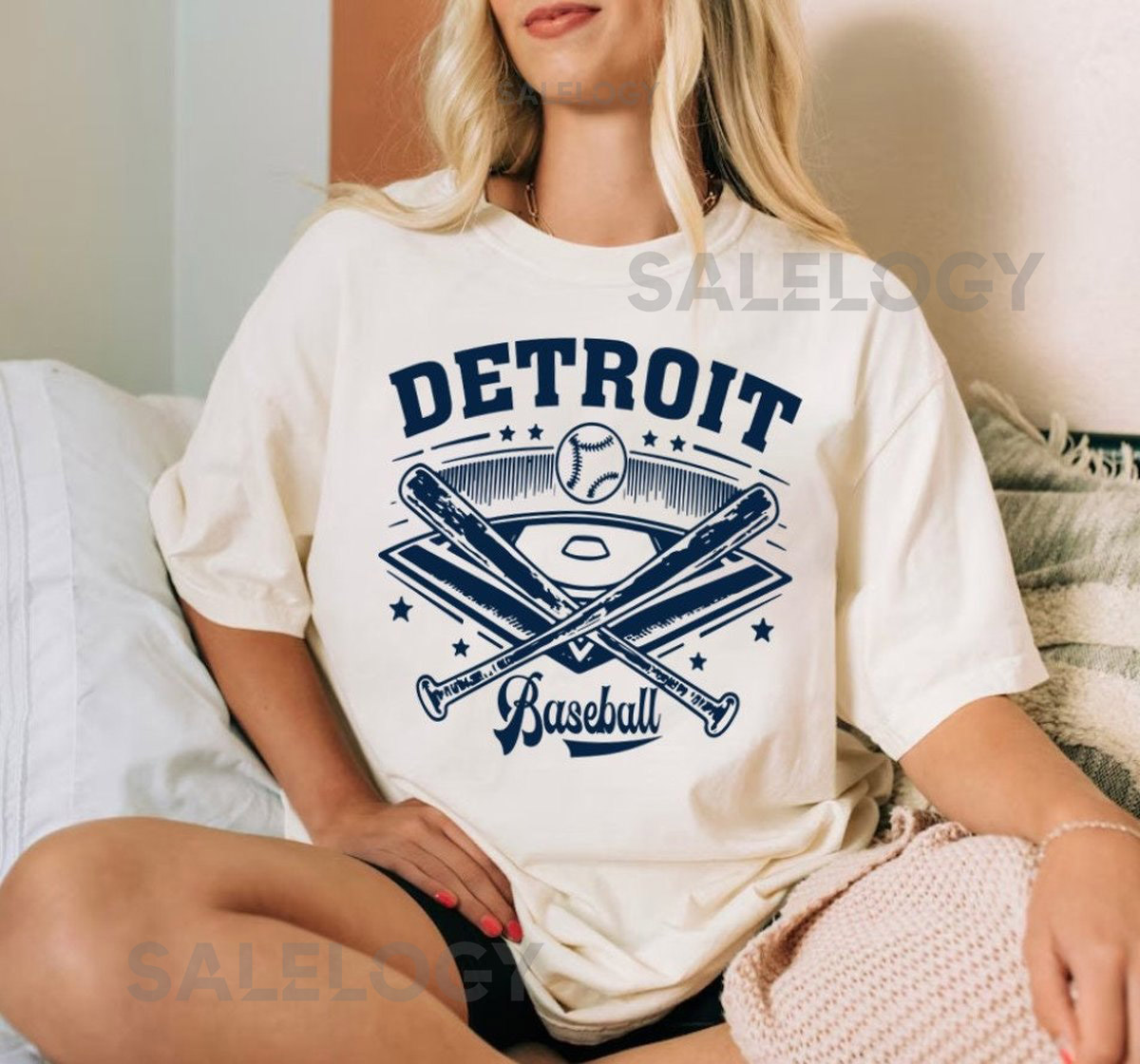Detroit Baseball Comfort Color Vintage Style Unisex Tshirt Detroit Baseball Gameday Retro 90s Shirt Detroit Sports Classic Tee For Fans_113