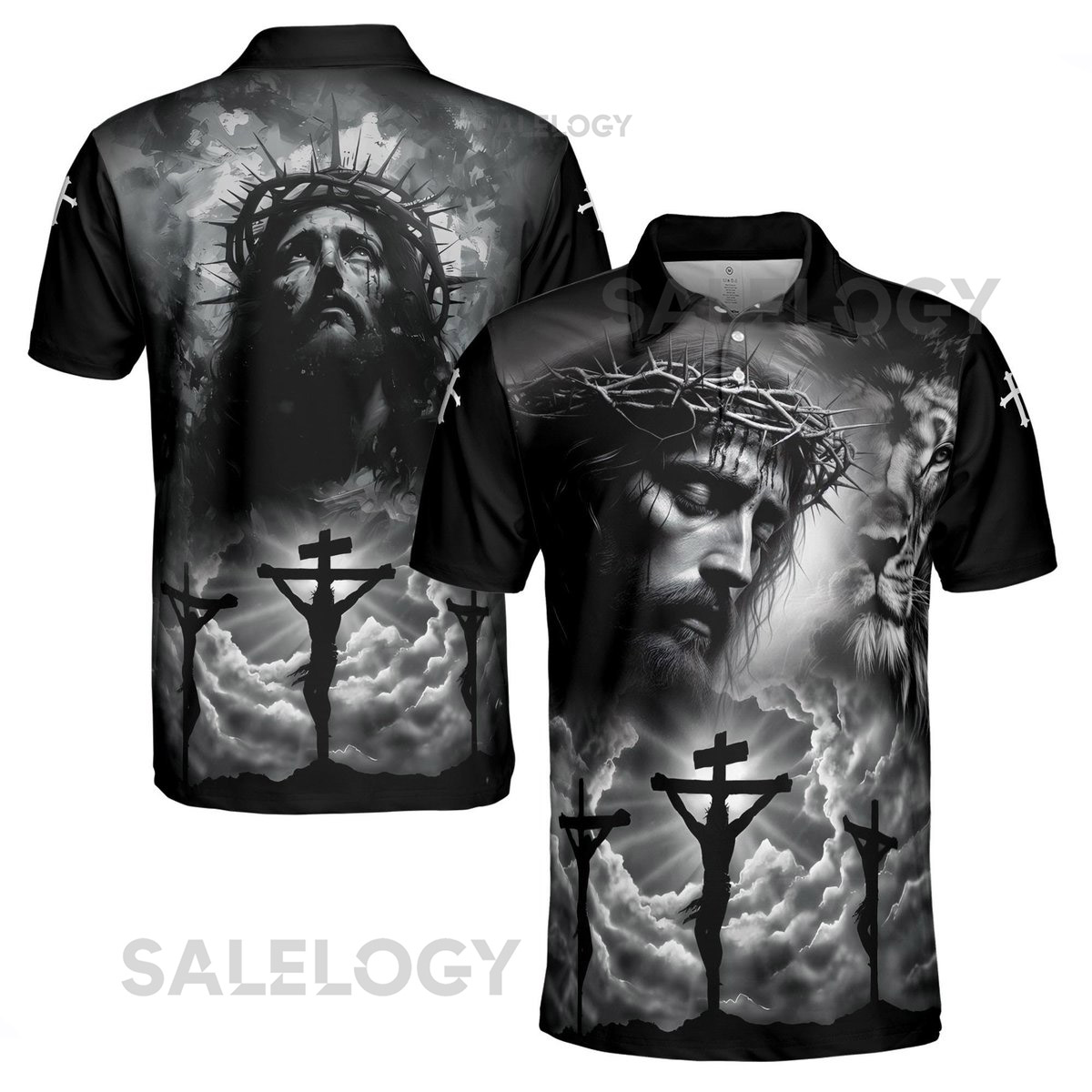 The Atonement of Jesus Christ Good Friday Men's Polo Shirt S-5XL_607