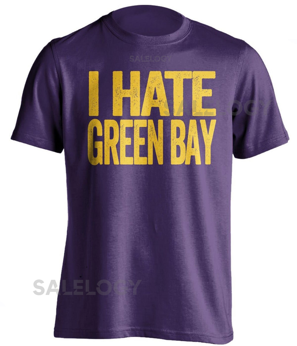 I Hate Green Bay - Green Bay Hater Smack Talk T-Shirt - Purple and Gold Shirt - Haters Gonna Hate - Multiple Color Options - Parody Apparel_313