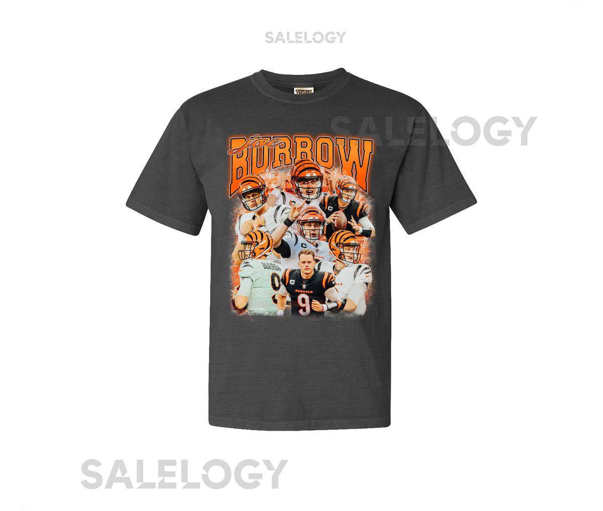 Cincinnati Football Joe Burrow Pepper Comfort Colors_530