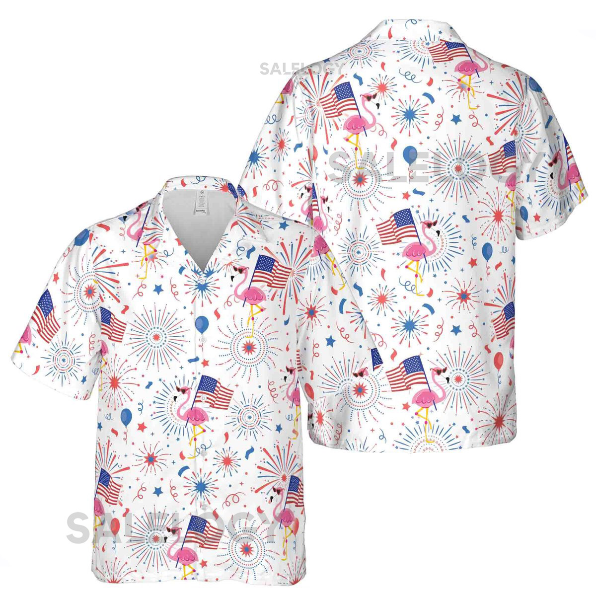 Independence Day Happy Birdie With America Flag Hawaiian Shirt S-5XL_51