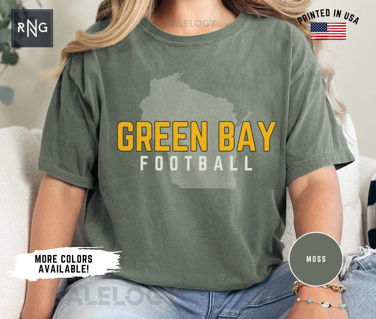 Green Bay Football Shirt Packers Football Shirt Green Bay Football Apparel Packers Sports Apparel Retro Green Bay Football Gift_407