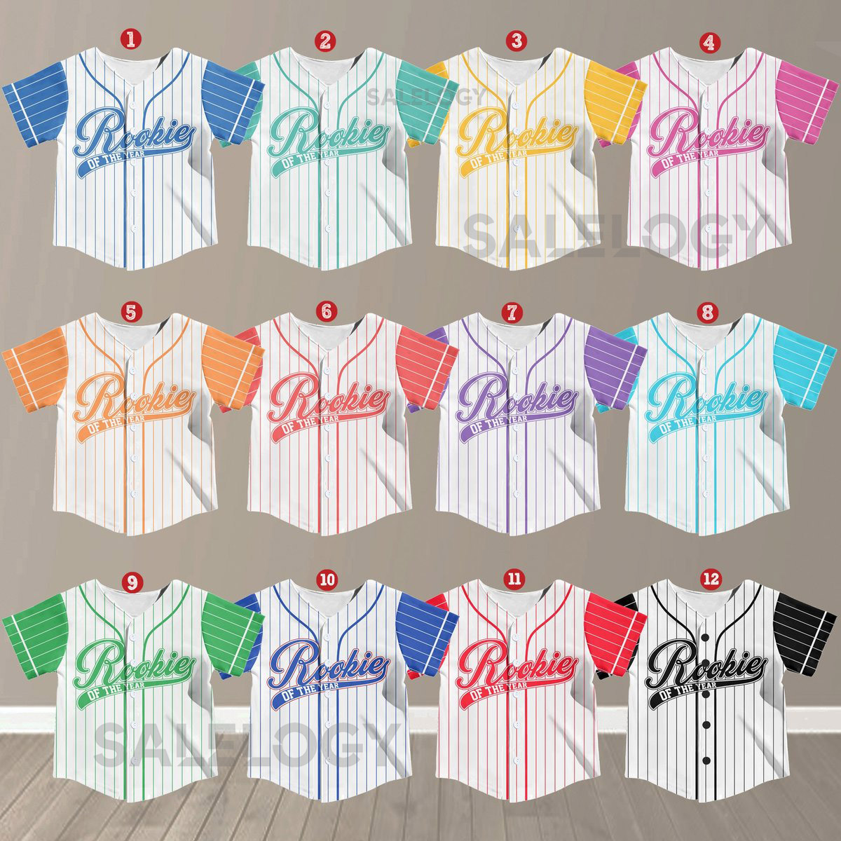 Personalized Rookie Of the Year Kid Baseball Jersey Custom Name Number Youth Baseball Shirt Rookie Of The Year Jersey For Baseball Fans_337
