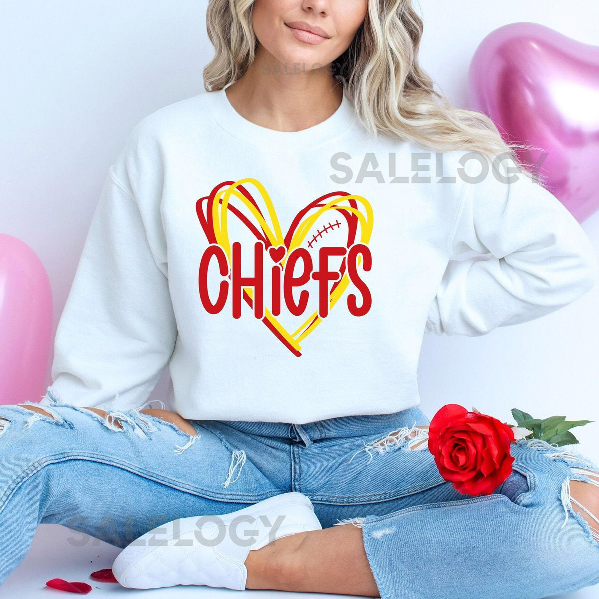 Chiefs SweatshirtChiefs in My Heart ShirtFootball SweatshirtGift For Football FanChiefs Heart Love ShirtChiefs ShirtLove Heart Chiefs_9
