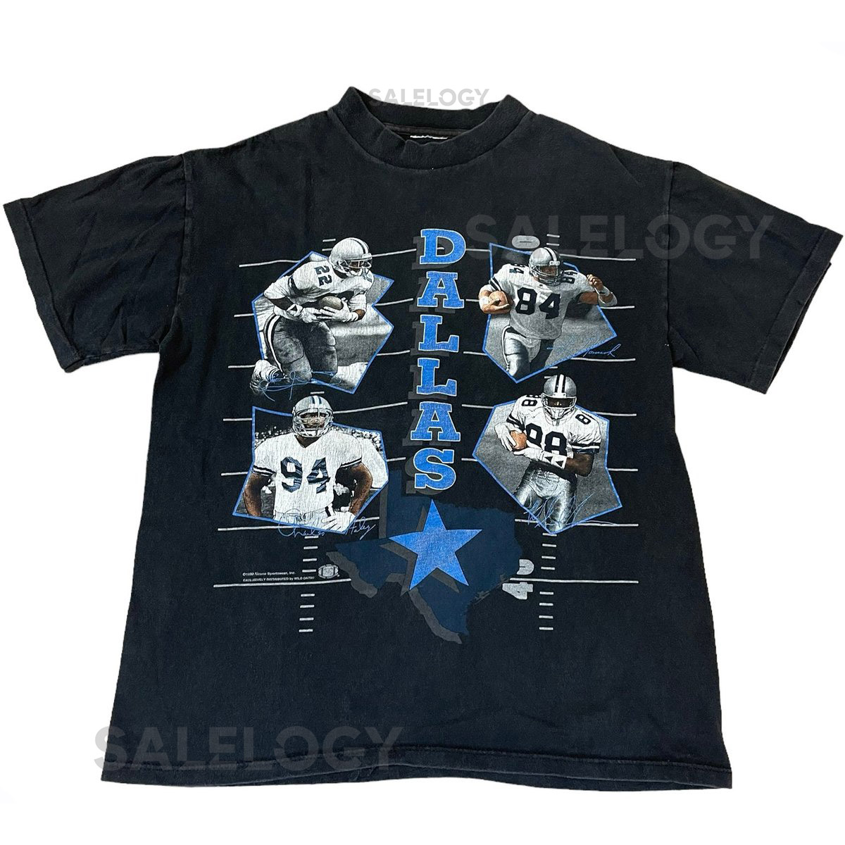 Vintage Dallas Cowboys 1992 T-shirt Smith Irvin Haley Novacek NFL Football_532