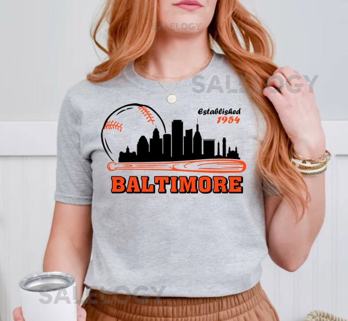 Baltimore Baseball Cityscape Minimalist Est 1954 Comfort Color Vintage Tshirt Baltimore Baseball Gameday Retro 90s Shirt Sports Tee_31