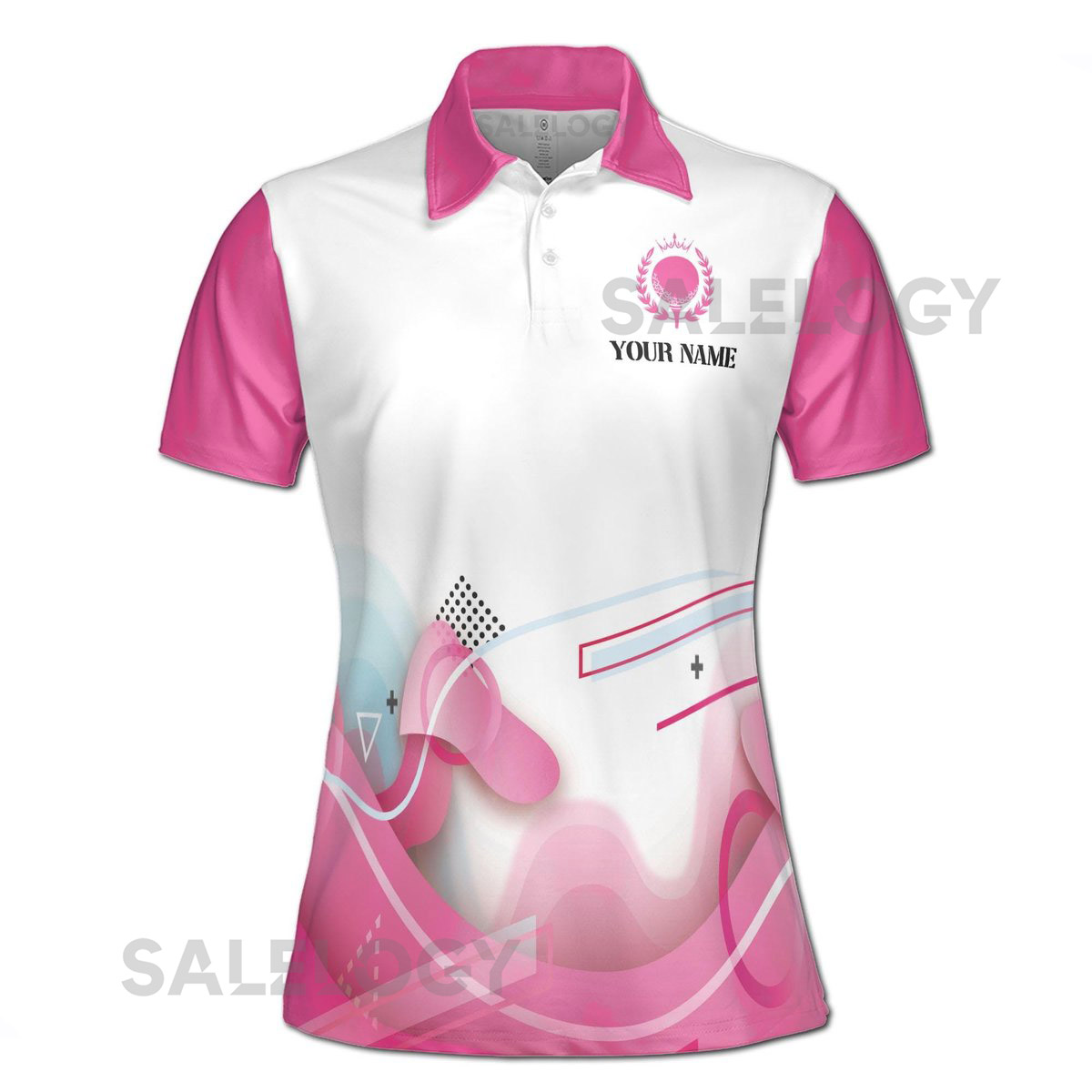 Custom Name Pink Lady Golfer This Girl Got Drive Women39s Polo Shirt S-5XL_156