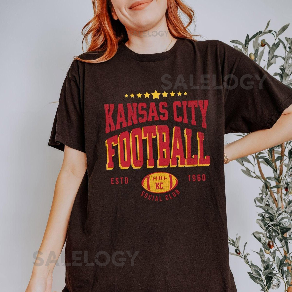 Vintage Kansas City Football Shirt Retro KC Game Day Tee Oversized shirt Kansas City Football Fan Gift KC Football Gear Pullover Tee_800