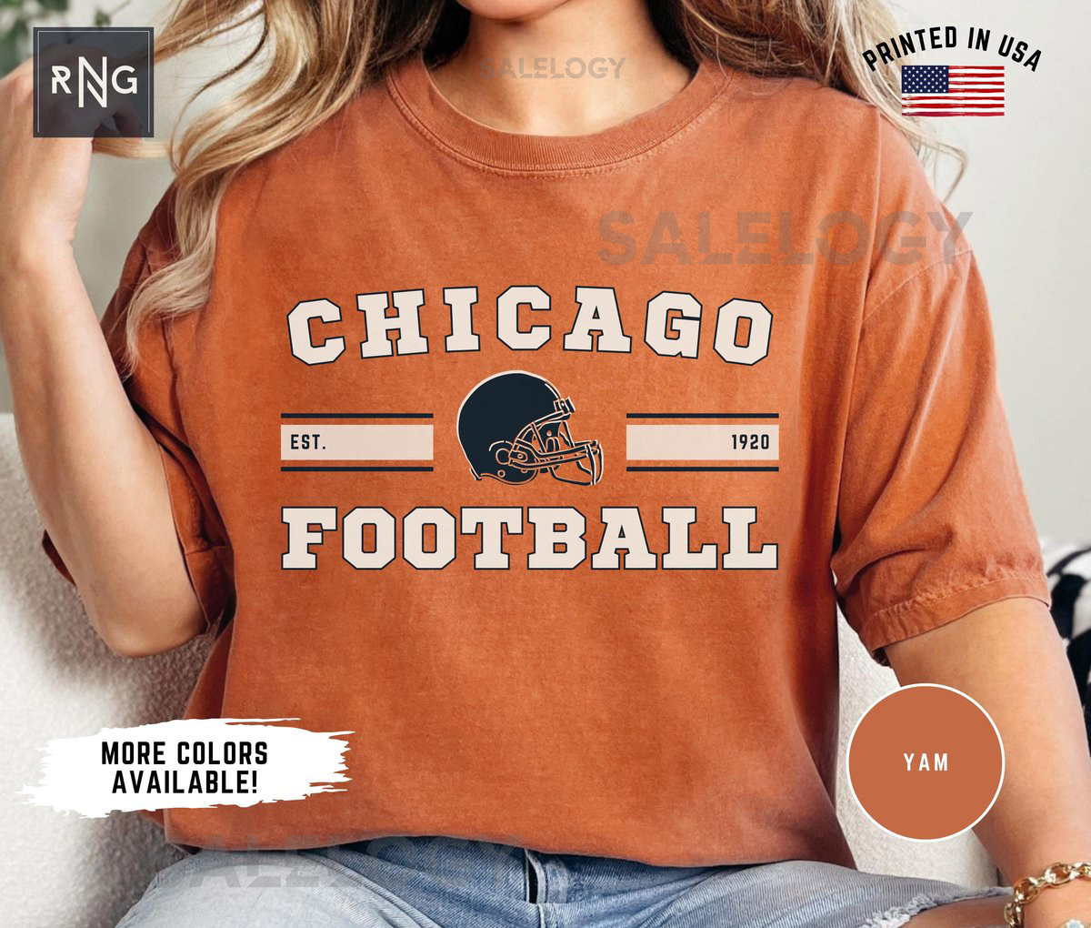 Chicago Football Shirt Bear Football Gameday Shirt Chicago Football Apparel Bear Sports Apparel Retro Chicago Football Fan Gift Idea_461