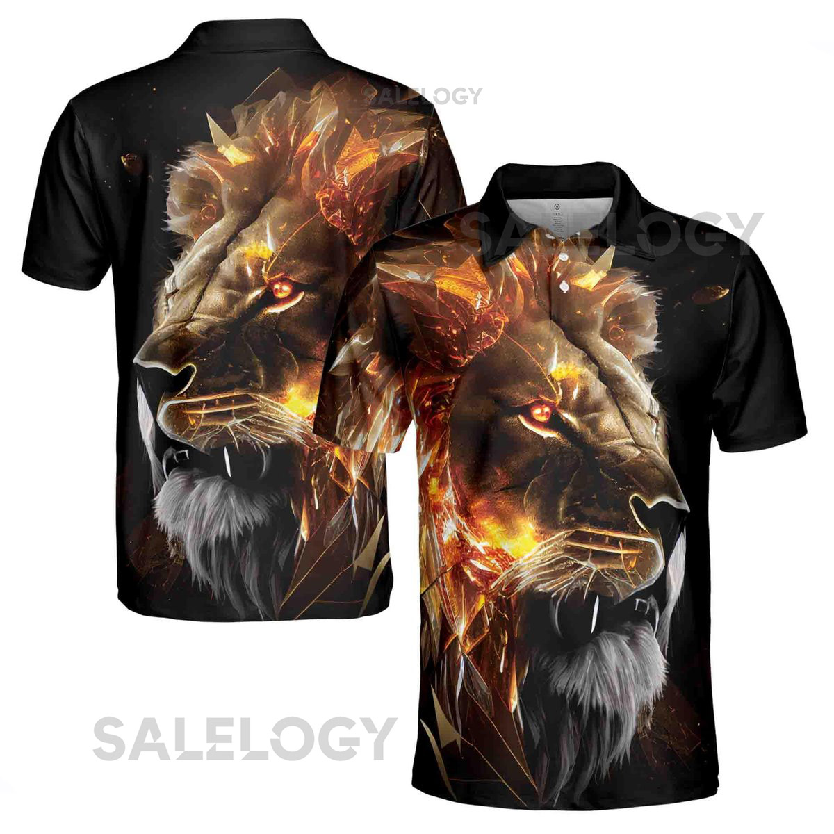 Meteorite Lion Passion Men's Polo Shirt S-5XL_520