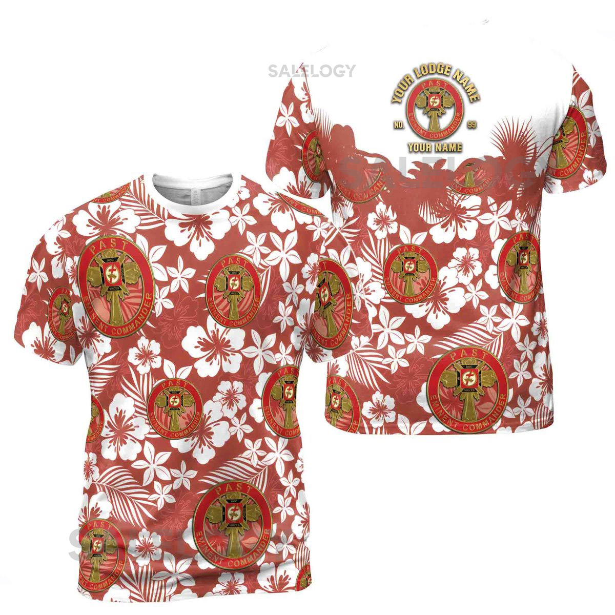 Custom York Rite Past Eminent Commander Masonry Men39s T-shirt S-5XL_112