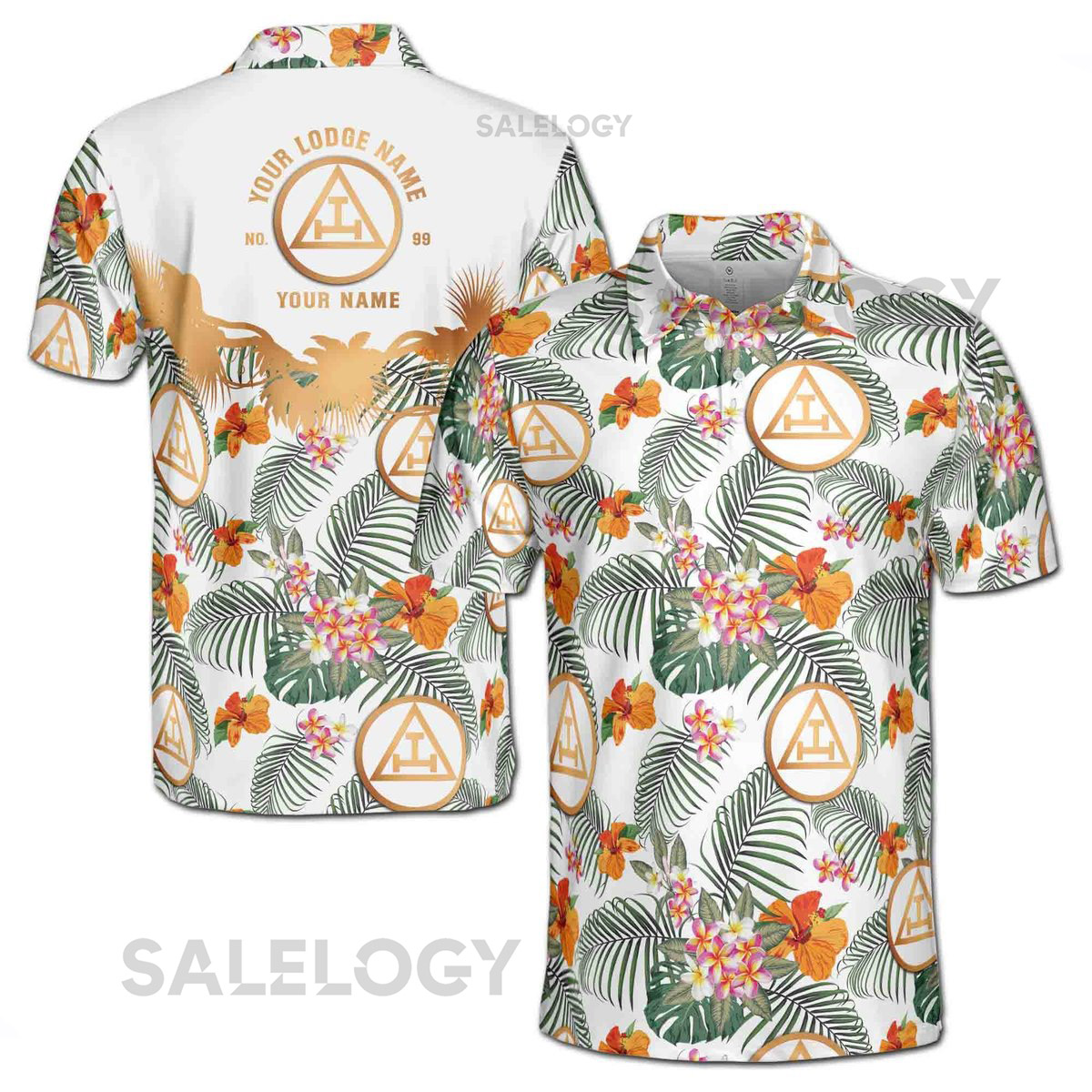 Customized Royal Arch Masonry Palm Leaf Men's Polo Shirt S-5XL_464