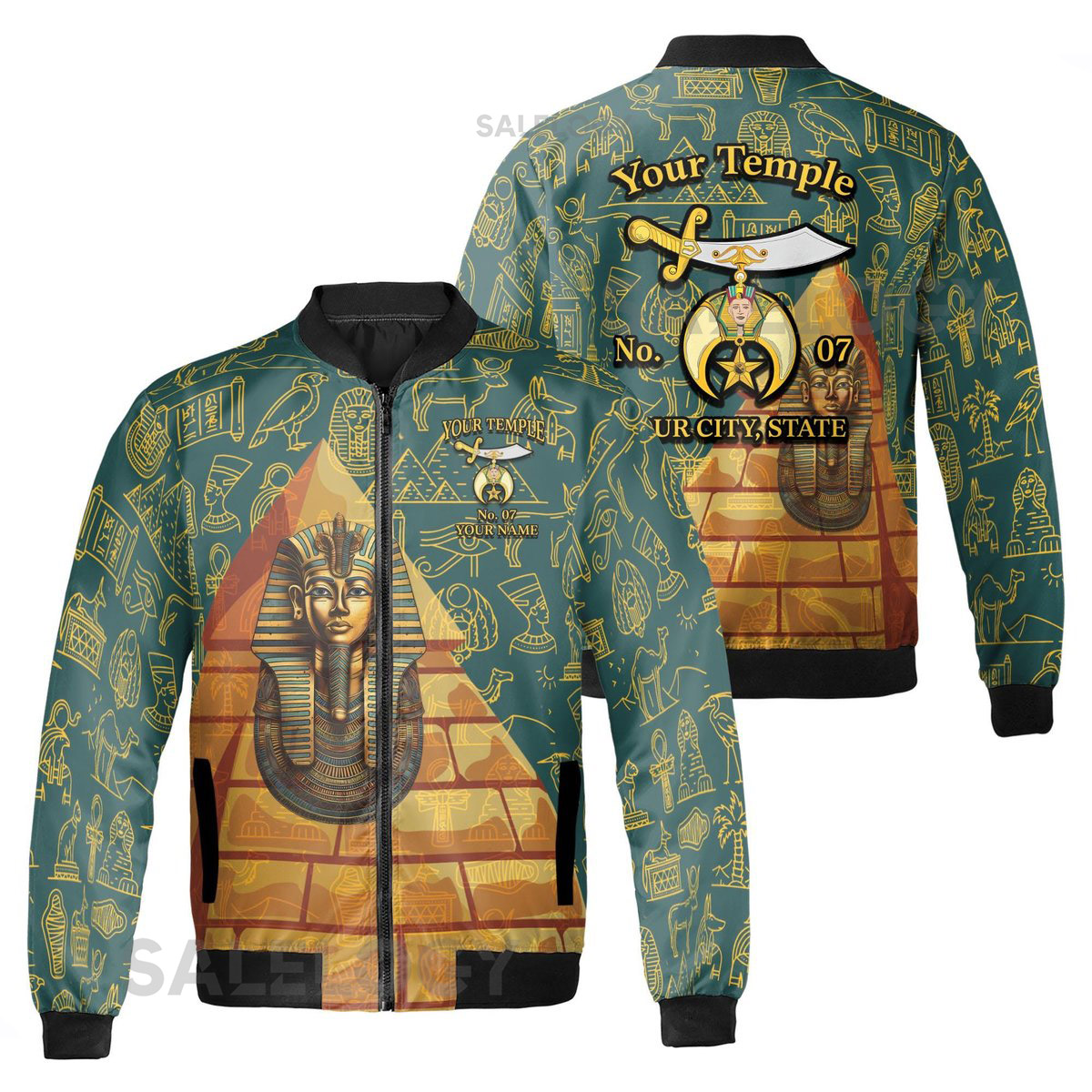 Personalized Masonic Noble Shriner Bomber Jacket S-5XL_102
