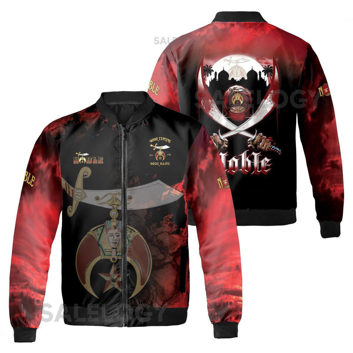 Customized Grunge Noble Shriners Dark Moon Bomber Jacket S-5XL_68