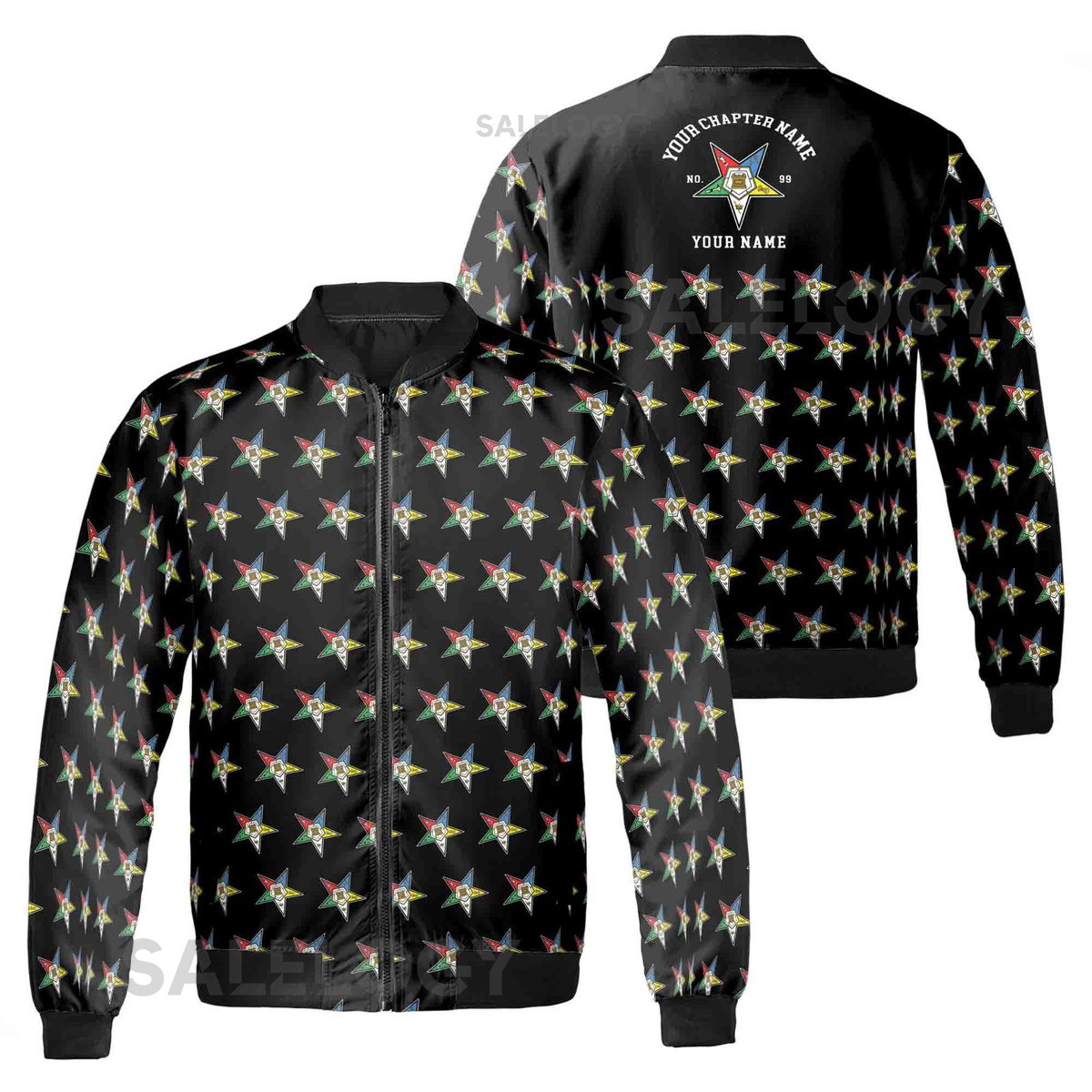 Custom OES Order of The Eastern Star Masonic Multi-color Bomber Jacket S-5Xl_25