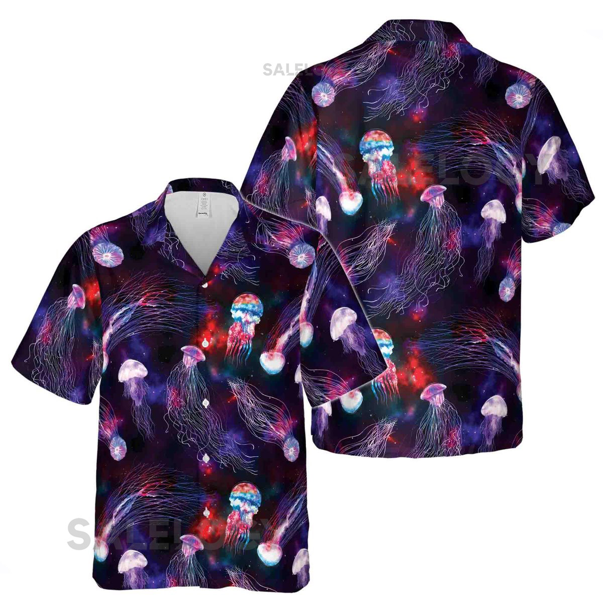 Vintage Galaxy Ocean Jellyfish Hawaiian Shirt S-5XL_67