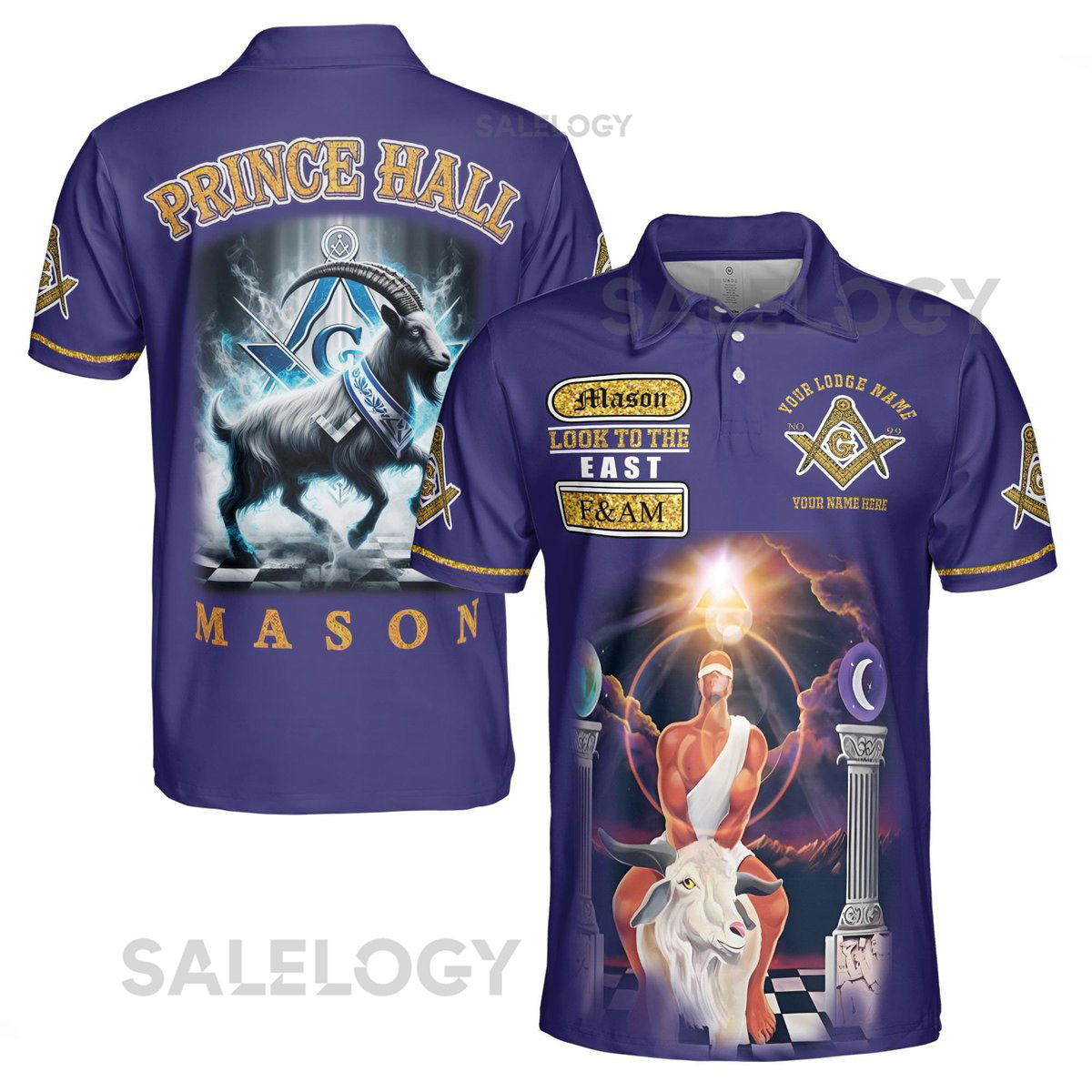 Freemason Prince Hall Masonic Medieval Astral Men's Polo Shirt S-5XL_478
