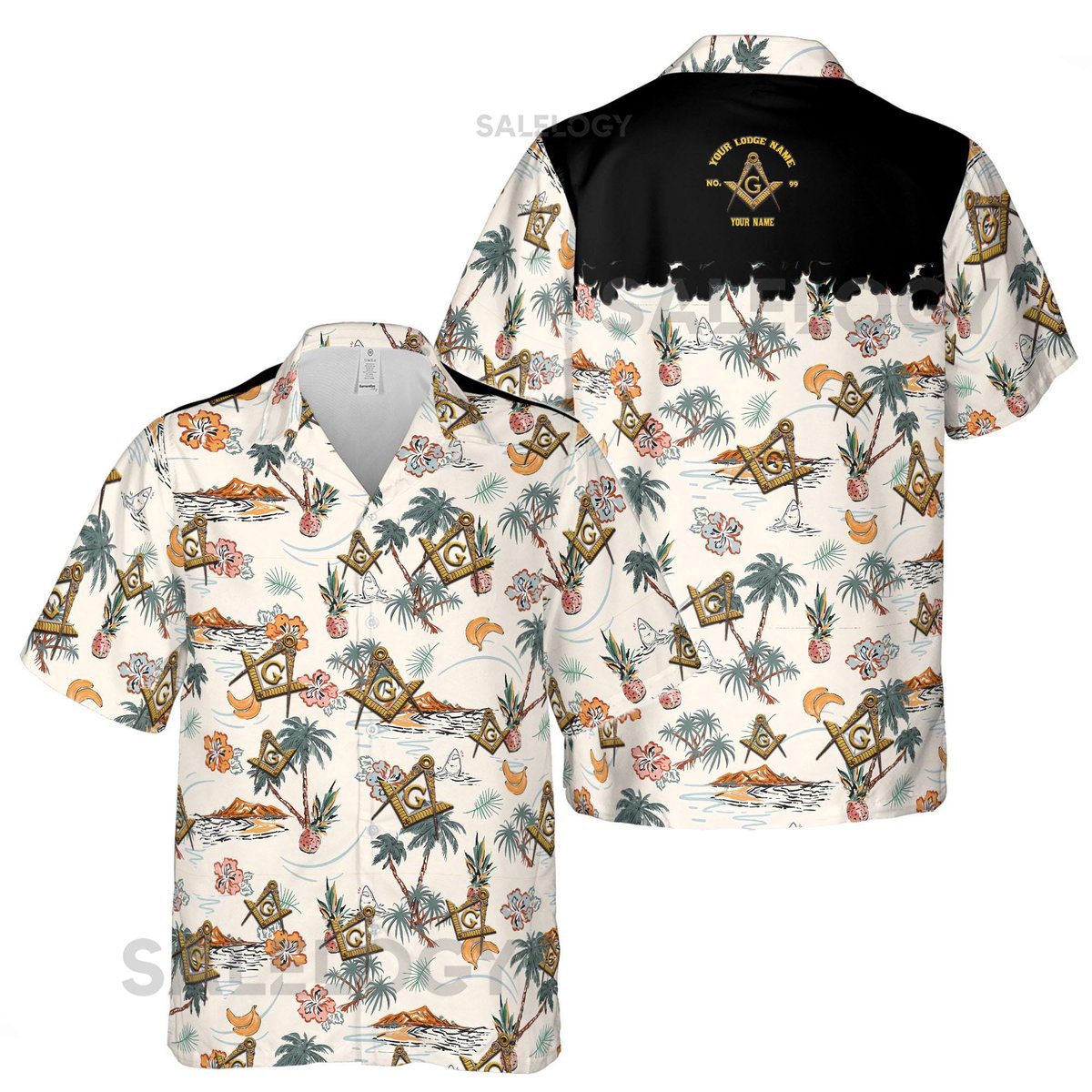 Personalized Masonic Master Mason Tropical Pattern Hawaiian Shirt S-5XL_56