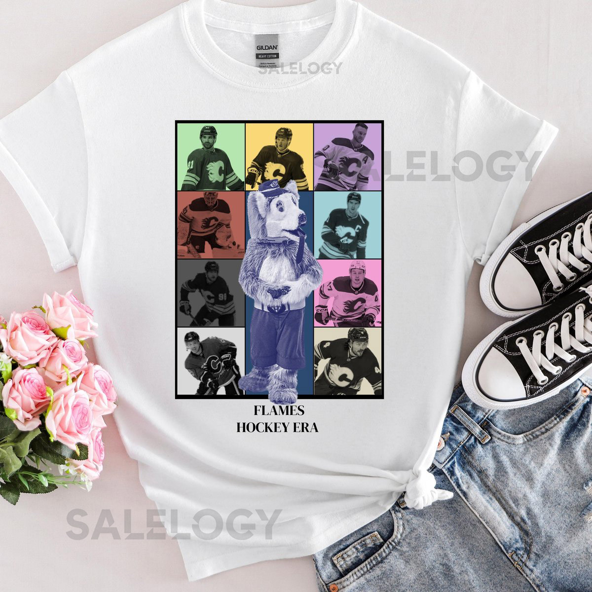 CustomizableCalgary Flames T-Shirt NHL Flames Tee Calgary Hockey Shirt Flames Apparel Calgary Flames SVG Flames Women's Gift_112