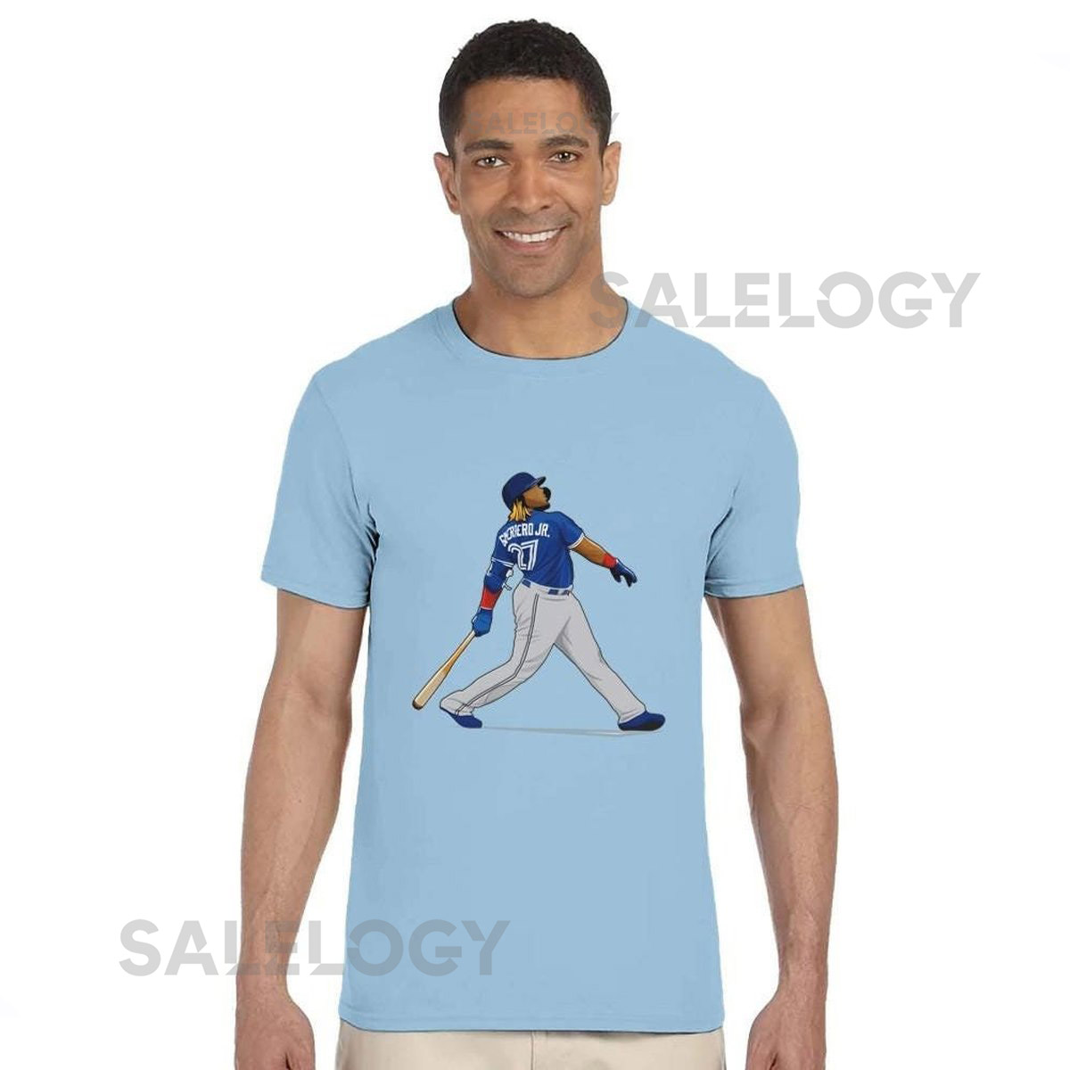 Vlad Guerrero Jr. PLAKATA Graphic T-Shirt MLB Toronto Blue Jays Home Run 100 Cotton_569