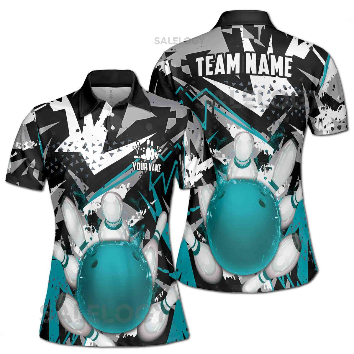 Personalized Bowling Strike Bowling Pin Women's Polo Shirt S-5XL_537