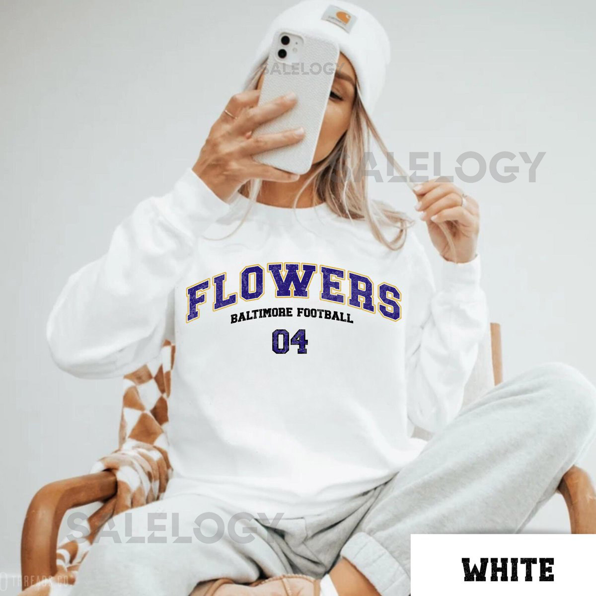 Zay Flowers Sweatshirt Baltimore Raven Football Crewneck Zay Flowers Shirt Raven Football Gift Baltimore Sweatshirt Game Day Shirt_1135