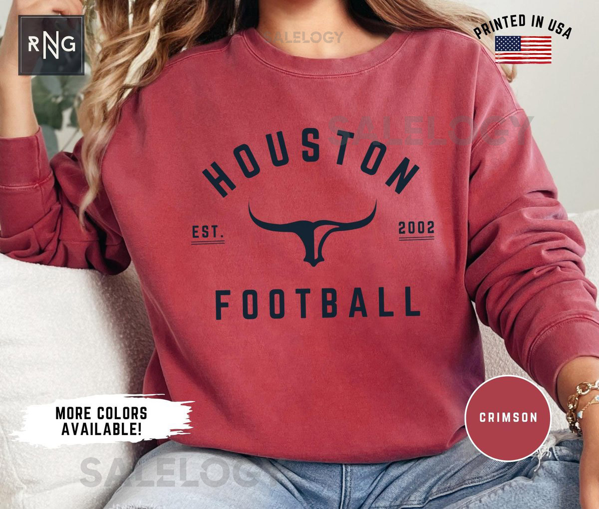 Houston Football Shirt Texan Football Gameday Sweatshirt Texan Football Crewneck Retro Texan Football Apparel Texan Football Fa_250