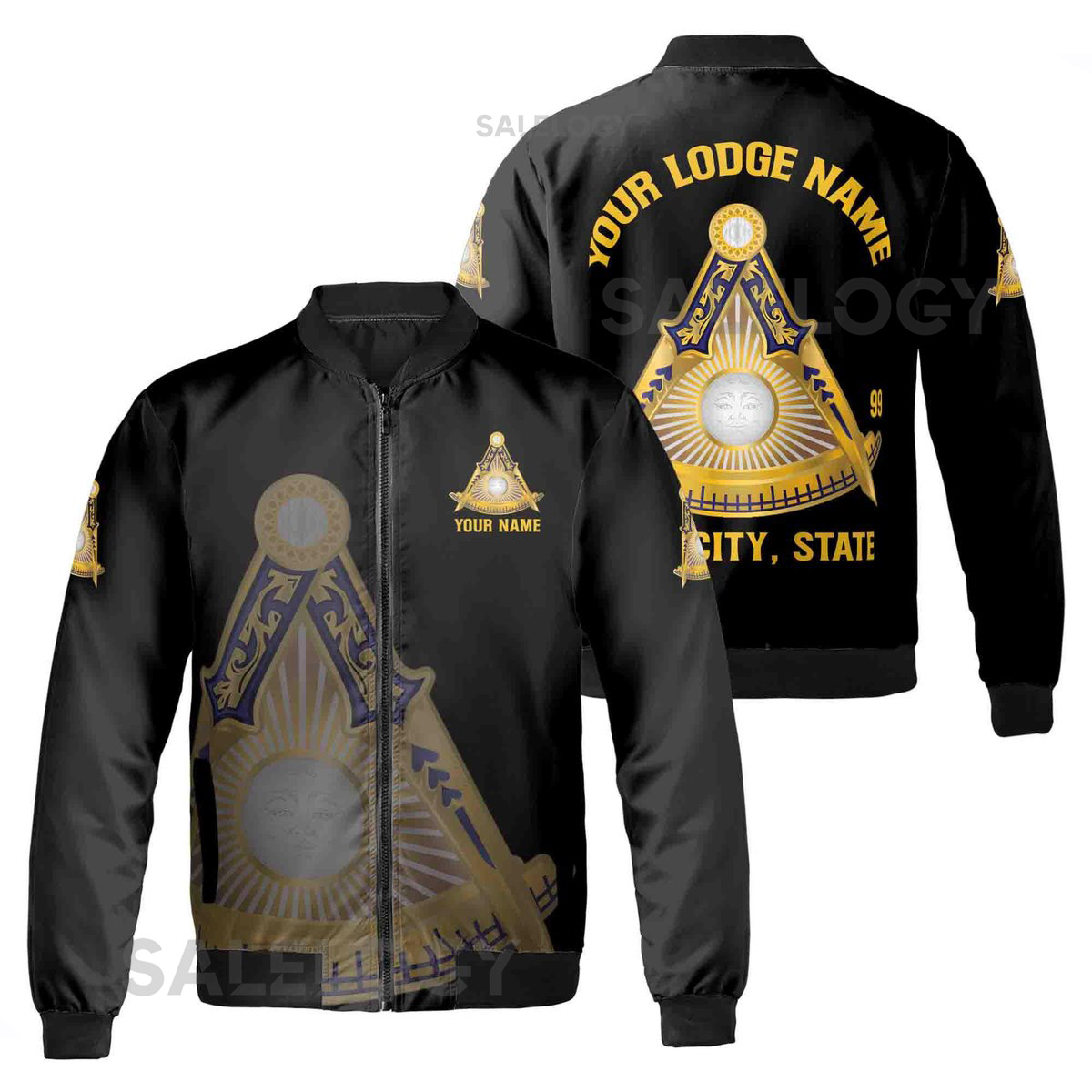 Customized Freemasonry Past Master Masonic Bomber Jacket S-5XL_67