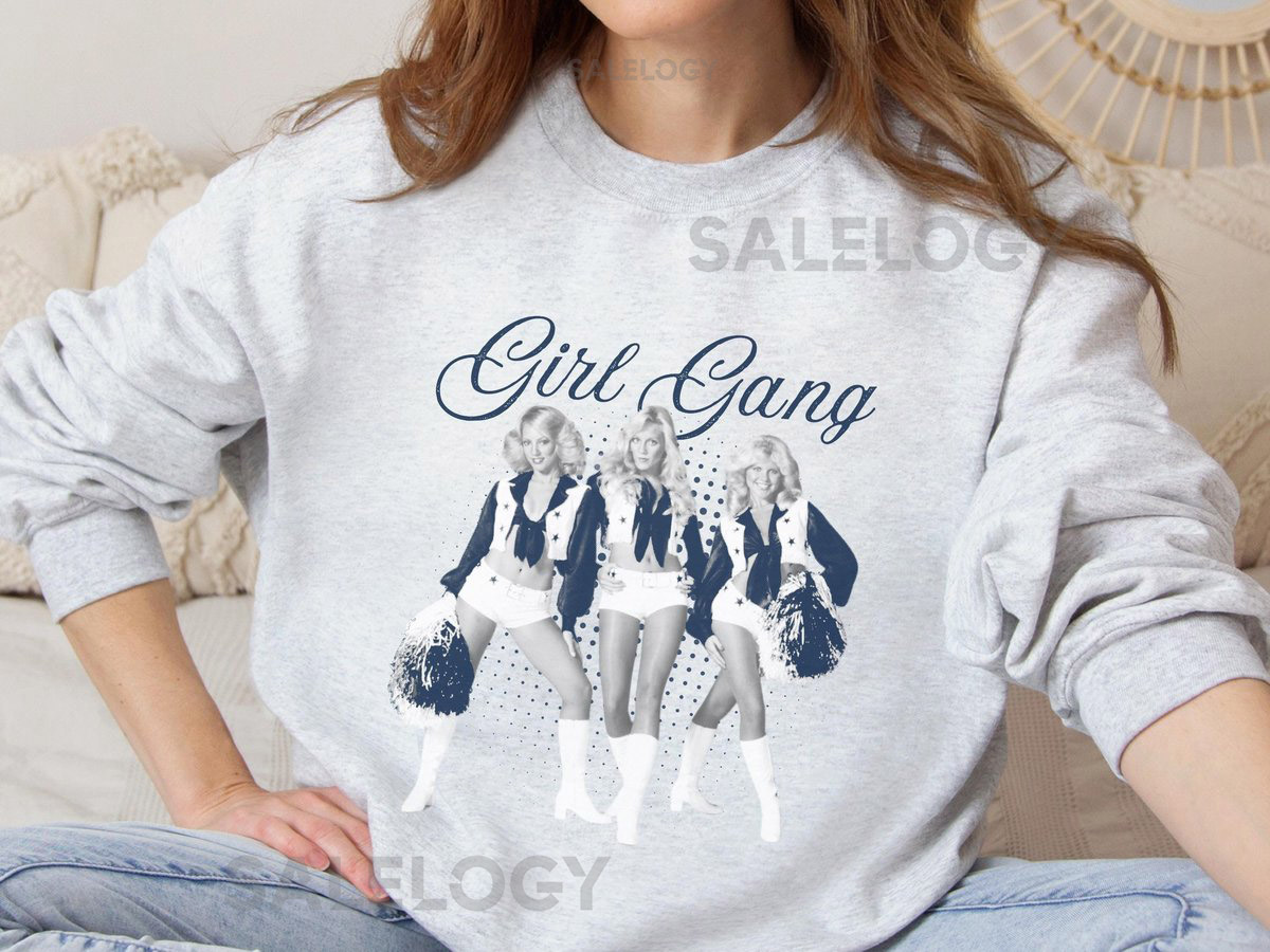 Cowboy Cheerleaders Shirt Dallas Football Girl Gang Comfy Cozy Gameday Sweater Autumn Tailgate Clothes Vintage Football Fan Gift_82