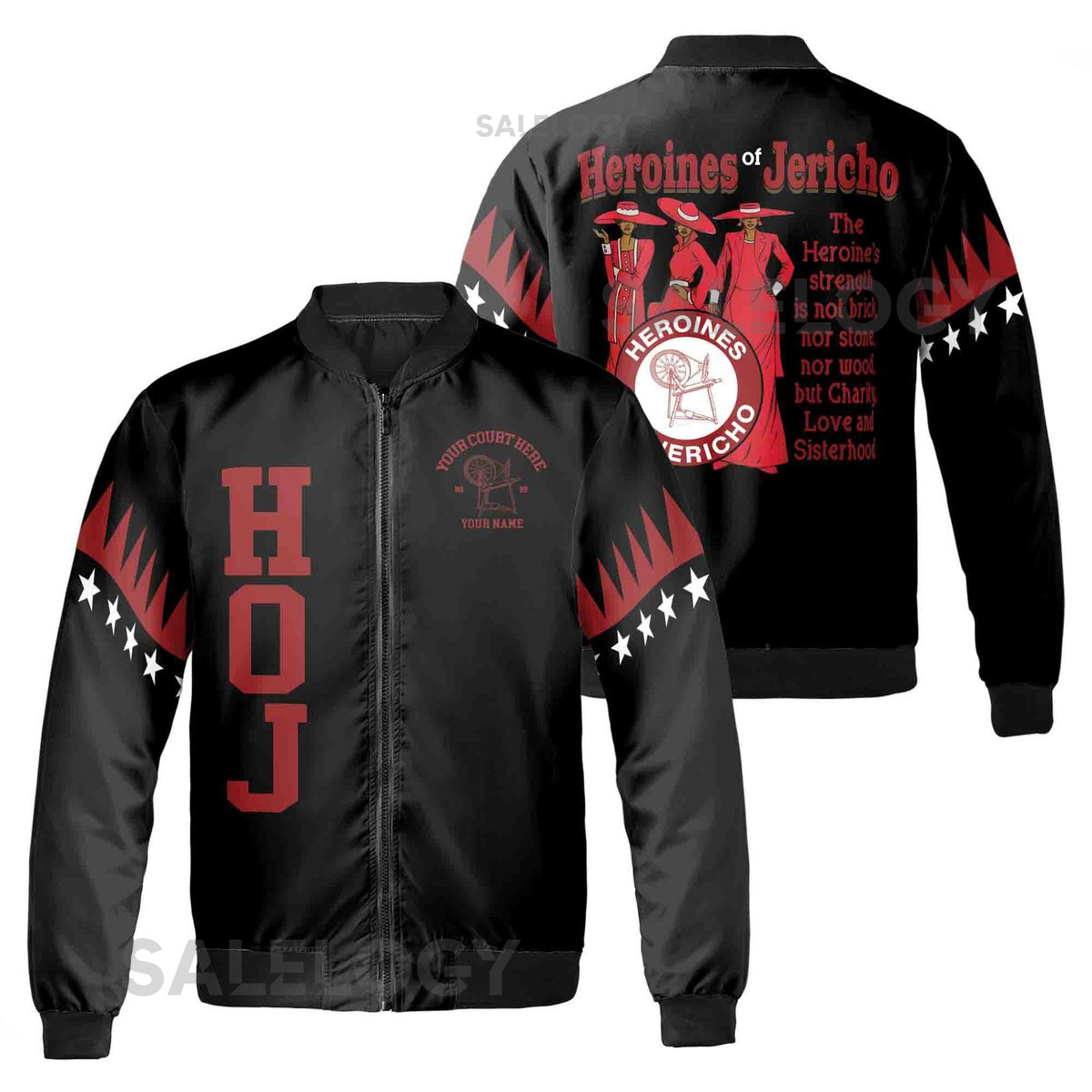 Personalized Heroines of Jericho HOJ Sisterhood Bomber Jacket S-5XL_95
