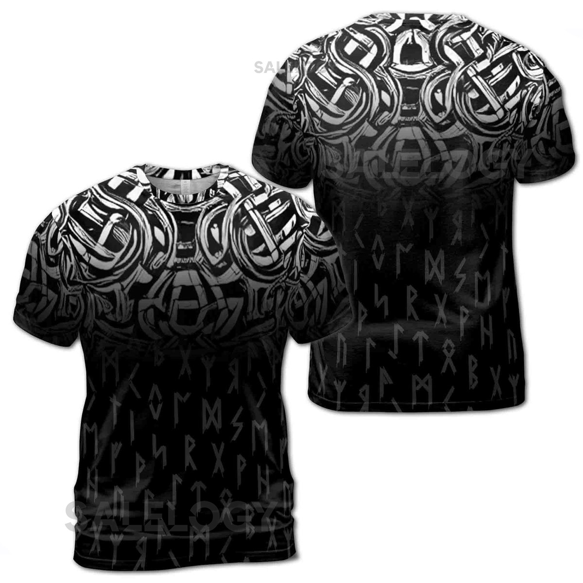 Runer Viking Dark Tribal Pattern Grunge Men39s T-shirt S-5XL_262