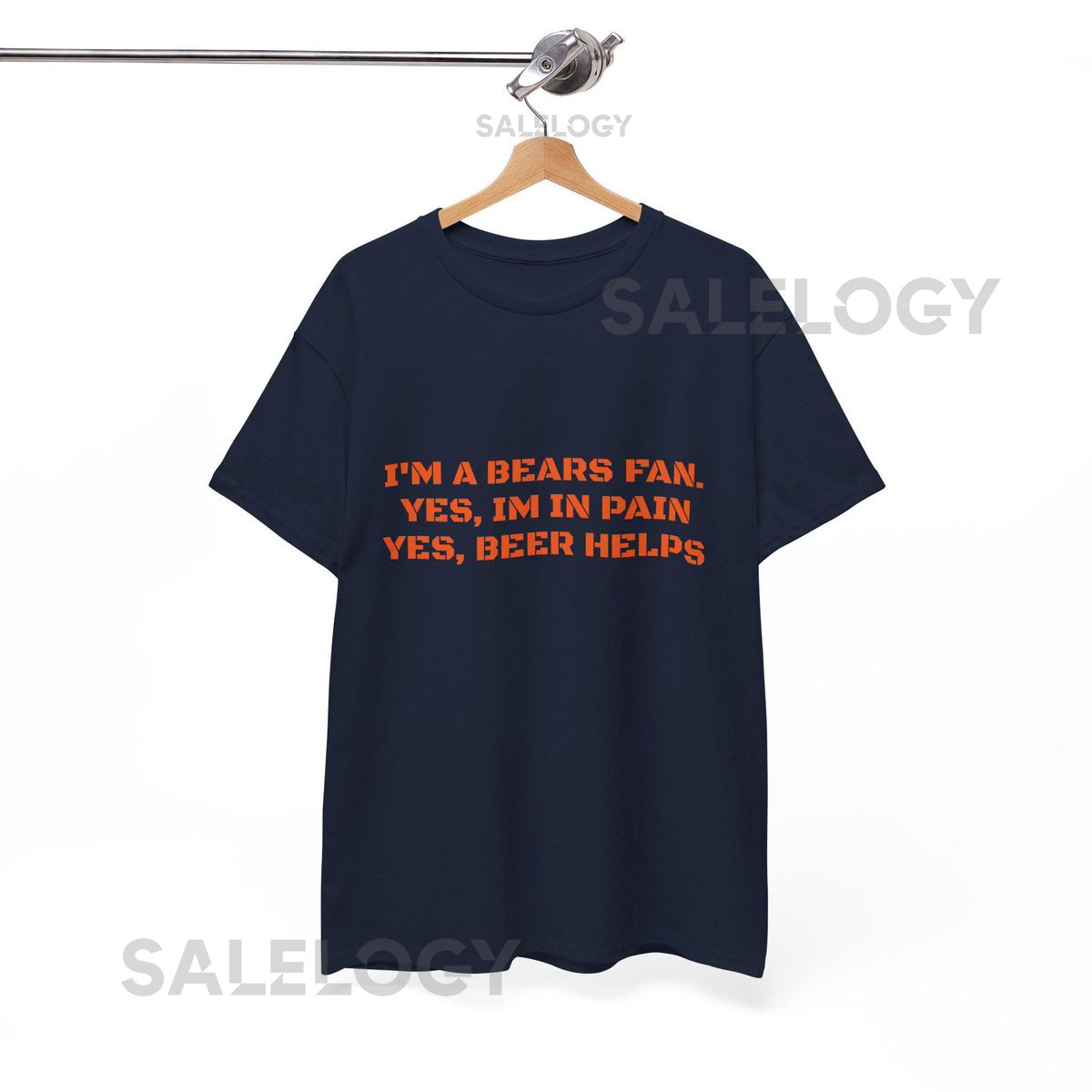 Chicago Bears Fan T-Shirt Beer Football Graphic Tee_432