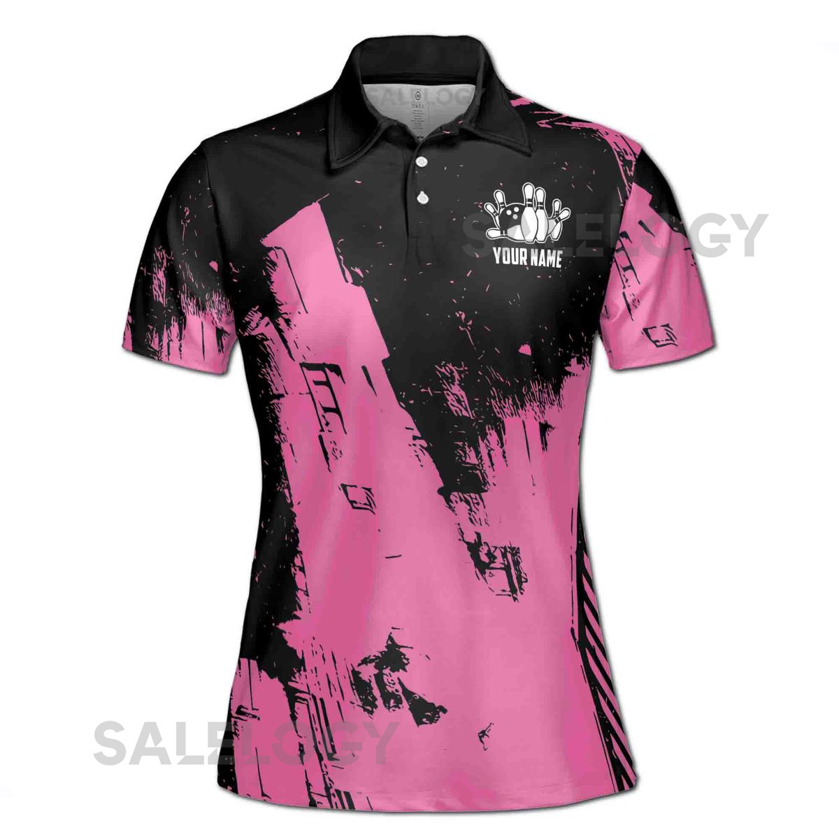 Personalized Bowling Apparel Red And White Women's Polo Shirt S-5XL_534