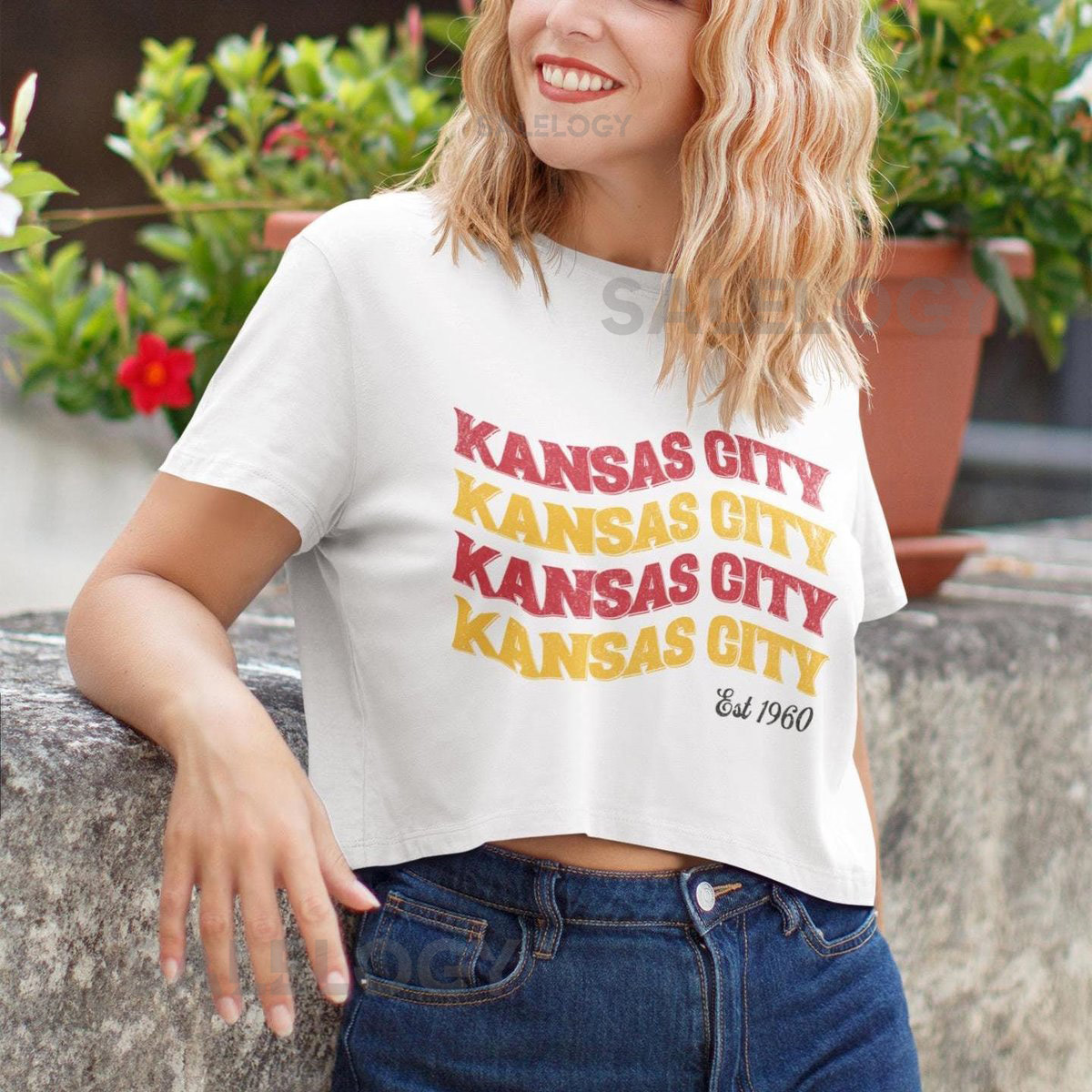Kansas City Football Vintage Style Champion Cropped T-Shirt Chief Football Retro Crop Top Chief Retro Graphic Tee Women's Game Day Shirt_377