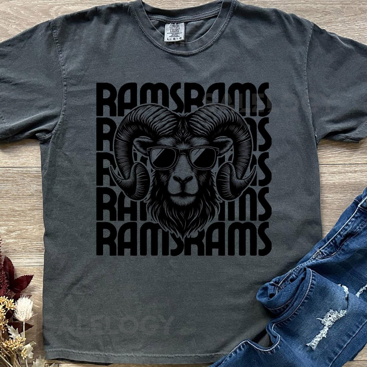 Rams Shirt Retro Rams Mascot Comfort Colors Rams Shirt Retro Style Graphic Back to School Teacher Shirt Rams Football Rams Basketball_710